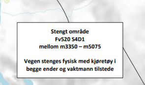 Fv. 520 ved Almanajuvet stenges periodevis i oktober